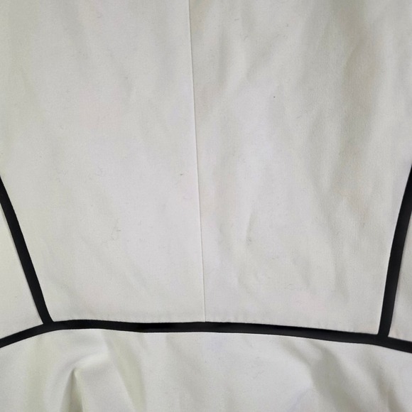 Calvin Klein Women's White Black Trim Zip Blazer Jacket Size 10P Petite - Picture 11 of 11